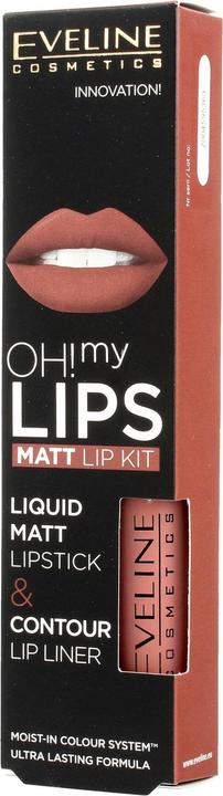 Produktbild Eveline Oh My Lips lipstick 4.5 ml + pencil 08 Lovely Rose (08 Lovely Rose)