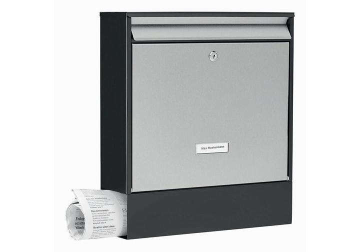 Produktbild Burg Wächter Briefkästen Oxford 6877 black&steel