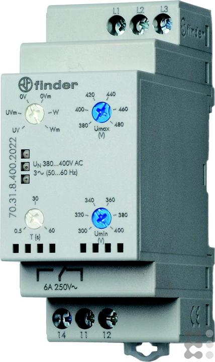 Immagine prodotto Finder Relè di monitoraggio della tensione 380-415V ac, 3P