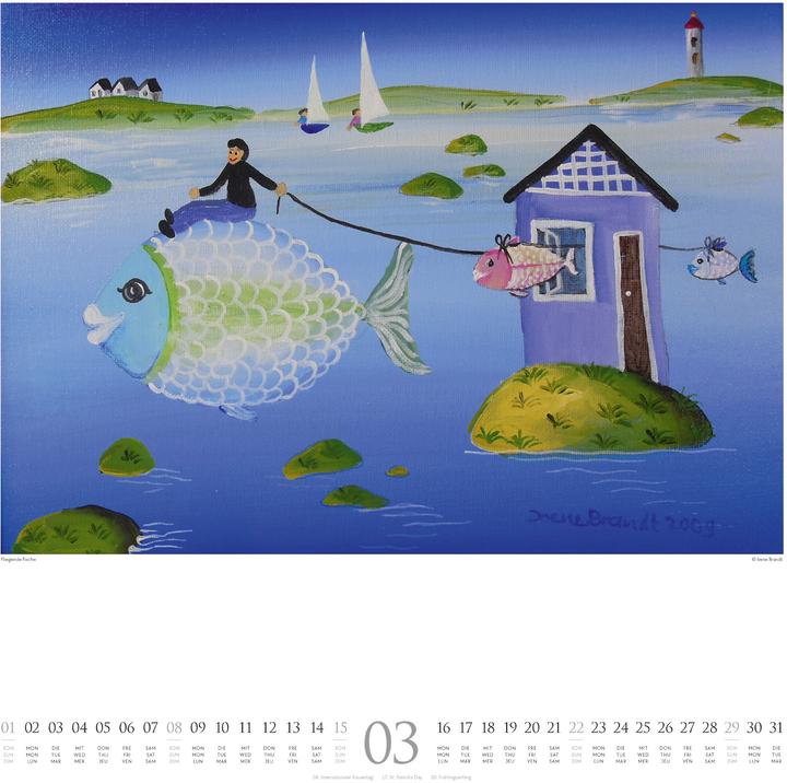 Image du produit Naive Malerei Kalender 2026 (48 x 54 cm, Couverture rigide, Allemand, Anglais, Français)