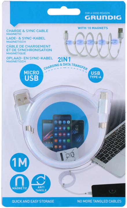 Produktbild Grundig Cable USB A-USB micro-B Mag 1m (1 m, USB 1.1)
