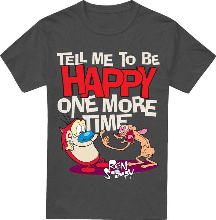 Ren & Stimpy Tell Me To Be Happy TShirt (L)