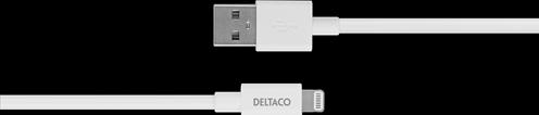 Image du produit Deltaco Câble Lightning USB-A -Lightning, 2m, Apple C189 chipset, MFi, FSC marked package, white (2 m, USB 2.0)