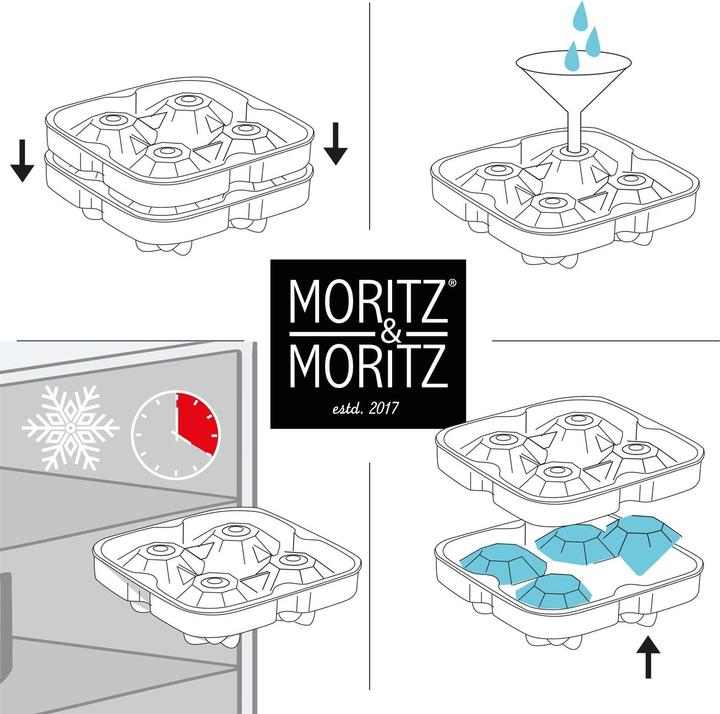 Immagine prodotto Moritz & Moritz Set di stampi per cubetti di ghiaccio