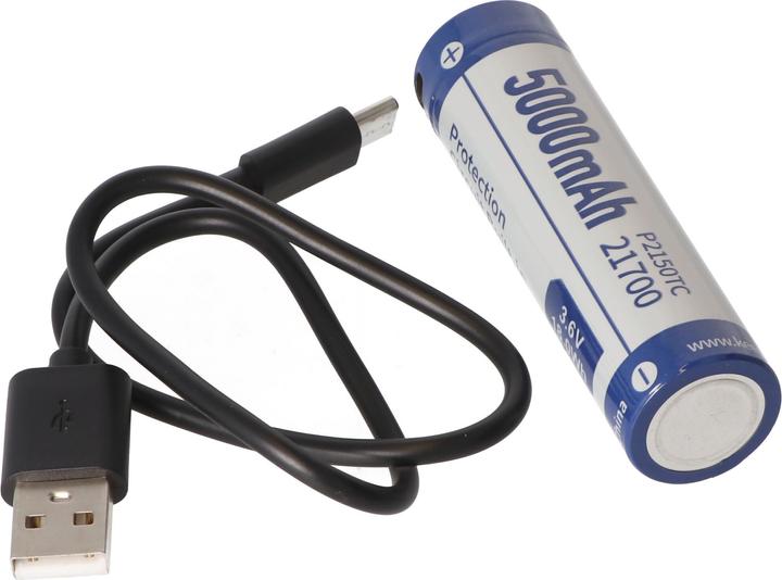 Actual product image Keeppower Battery 2 pieces 21700 with PCB protection incl. USB-C charging possibility (2 pcs., 5000 mAh, Rechargeable battery)