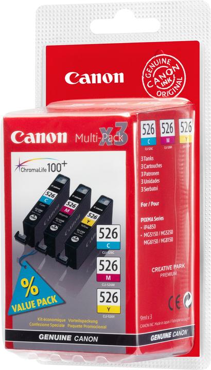 Actual product image Canon Cli-526 (M, Y, C)