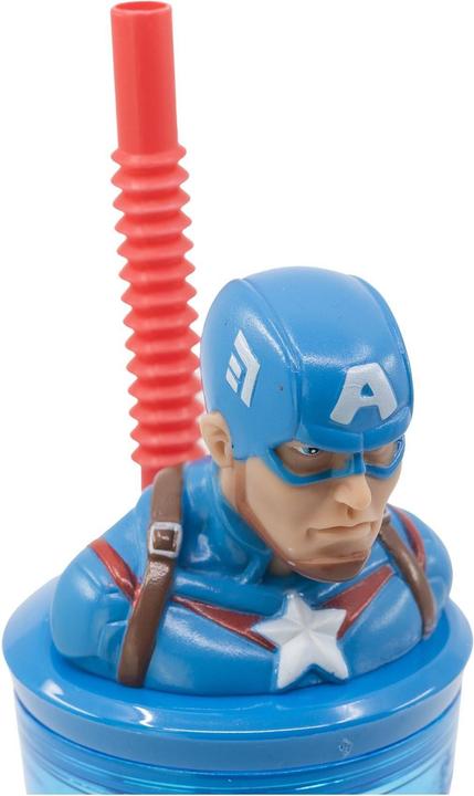 Actual product image Stor Avengers ""Invincible"" Captain America 3D Figure (360 ml) - Drinking Cup