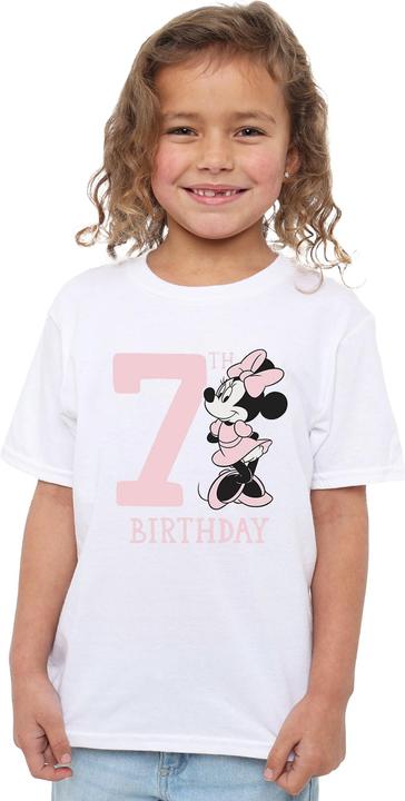 Actual product image Disney Childrens/Kids Minnie Mouse 7th Birthday T-Shirt (140)