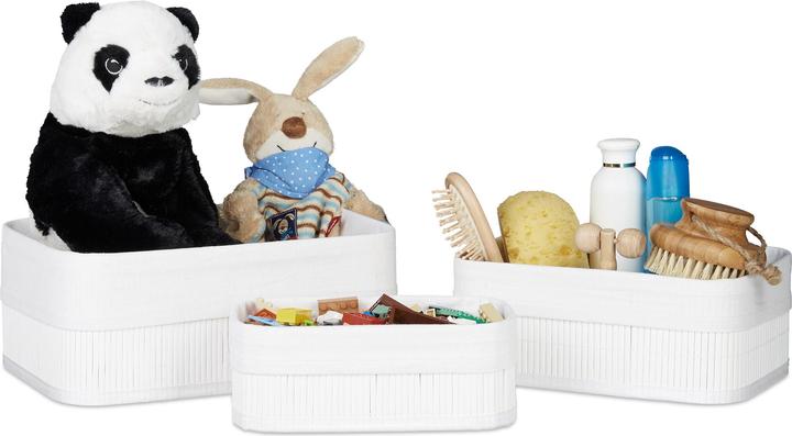 Image du produit Relaxdays Boîte de rangement lot de 3 (3 x, 30 x 20 x 12,5 cm)