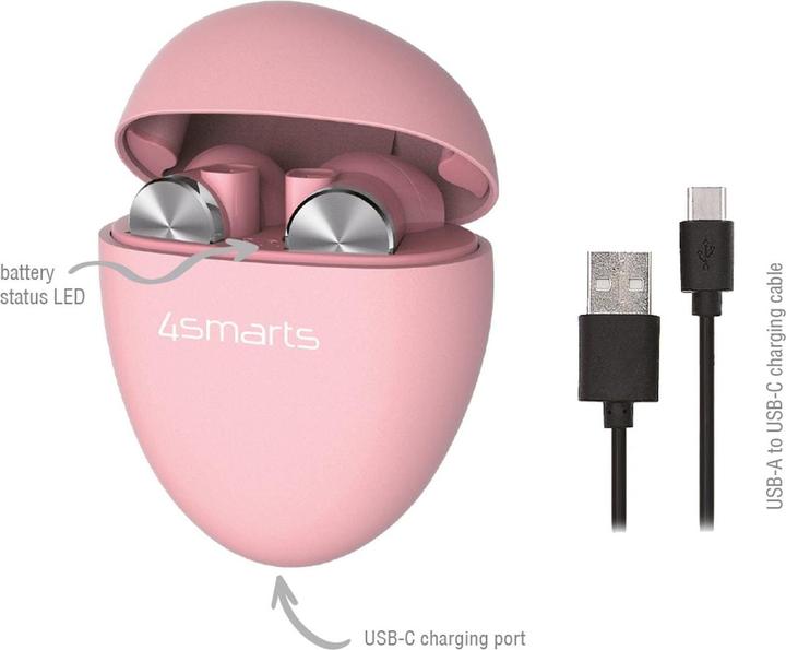 Immagine prodotto 4smarts TWS Pebble (Nessuna soppressione del rumore, 16 h, Senza fili)