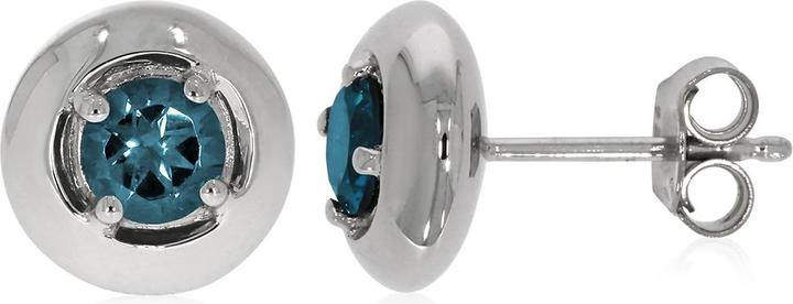 Produktbild Xen Ohrstecker mit London Blue Topas ca. 1,10 ct. rhodiniert (925 Sterling Silber)