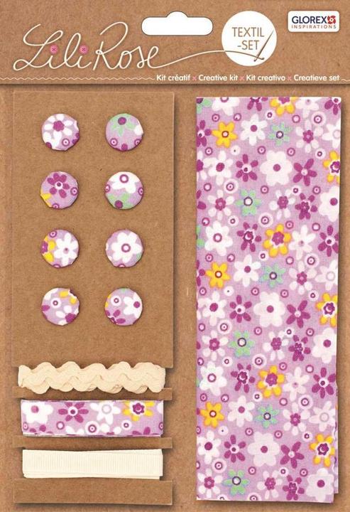 Image du produit Glorex Kit textile fleurs lilas 48x48cm, rubans 3x1m+8 boutons