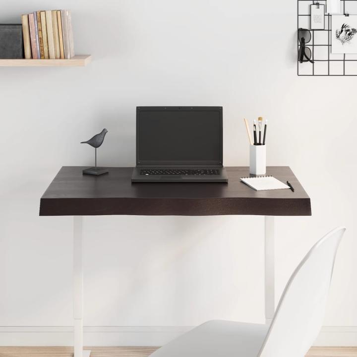 Image du produit VidaXL Tischplatte 80x60x6 cm Massivholz Eiche Behandelt (80 x 60 x 6 cm)
