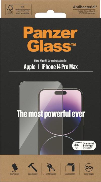 Actual product image PanzerGlass Ultra-Wide Fit (1 Piece, Apple iPhone 14 Pro Max)
