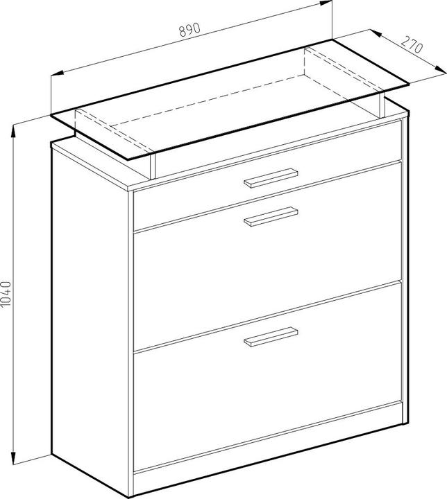 Actual product image Vicco Alex (89 x 104 x 27 cm)