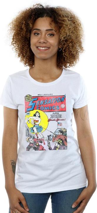 Actual product image Womens/Ladies Wonder Woman Sensation Comics Issue 1 Cover Cotton T-Shirt (L)