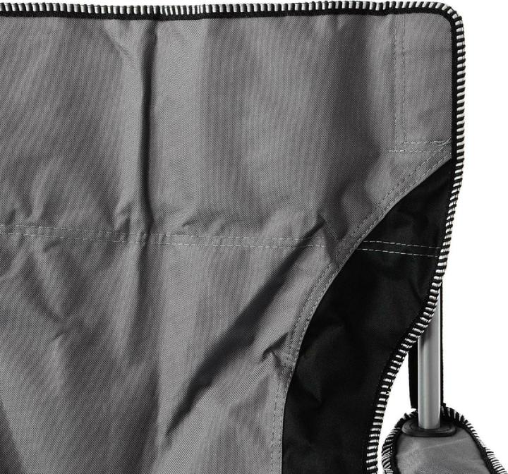 Actual product image VCM 2er Set Campingstuhl Faltstuhl grau schwarz Armlehne Getränkehalter Angelstuhl