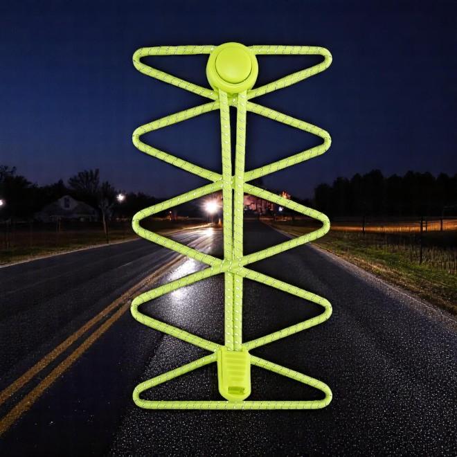 Immagine prodotto LaceGodZ 1 Paar ReflectLite Series elastische, reflektierende Schnürsenkel (100 cm)