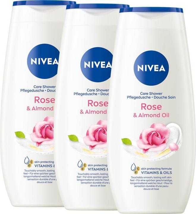 NIVEA Pflegedusche Rose & Almond Oil Trio (750 ml)