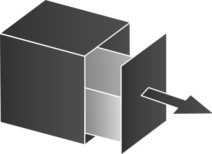 Produktbild Ninka Abfalltrennsystem Set eins2fünf KB 450/NL 500 mm dunkelgrau (500 l)
