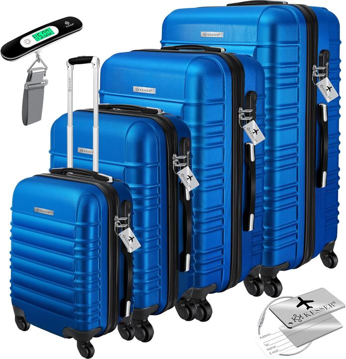 Produktbild Kesser 4-teiliges Hartschalenkofferset (120 l, Handgepäck (bis 50l), M (50 - 90l), XL (ab 115l))
