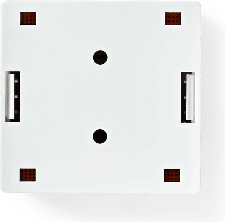 Actual product image Nedis Network Wall Box On-Wall 2 Port(s) STP CAT6 Straight Female Gold Plated PVC White Polybag