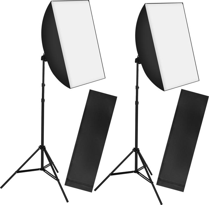 Actual product image tectake 2x Photography lighting + softbox model 1 (Studio light, Further permanent lights)