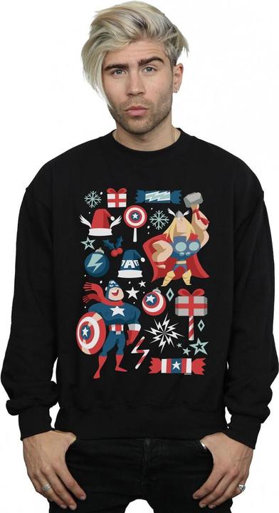 Produktbild Thor And Captain America Christmas Day Sweatshirt (XXL)