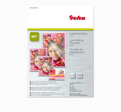 Geha Set di lamine di laminazione (A4, A5, A6, A7, 100 Pezzo/i, 80 µm)