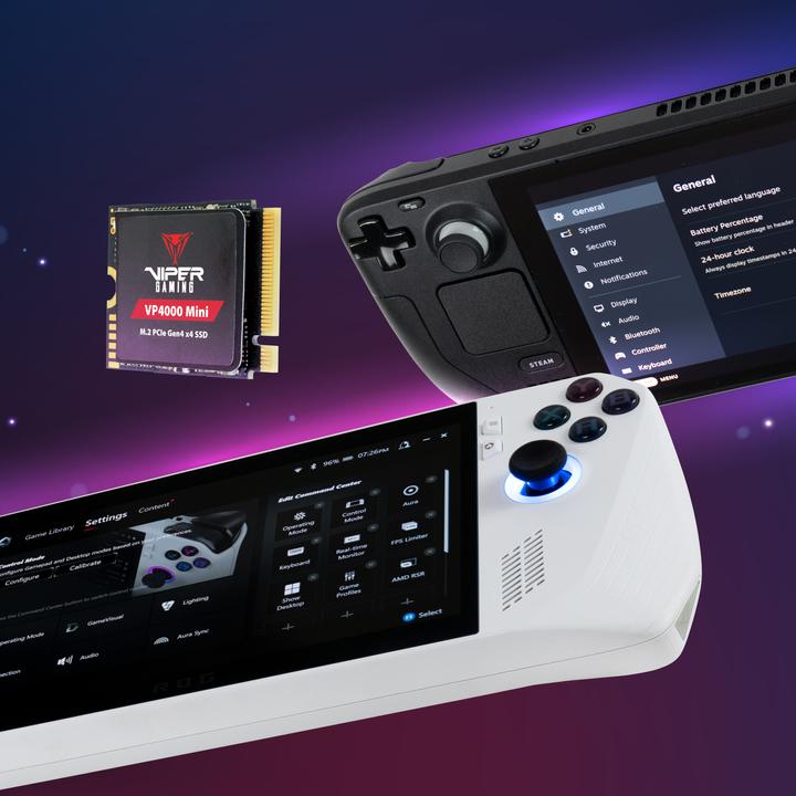 Actual product image Patriot SSD 1TB M.2 Viper Mini VP4000 Gen4 x4 5000/3500 (1000 GB, M.2 2230)