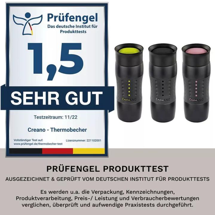Produktbild Creano Thermosflasche Trinkflasche Design Travel Mug 420ml No.18 (0.42 l)