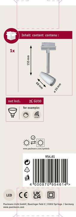 Actual product image Paulmann URail Barelli (GU10, 10 W, 1 x)