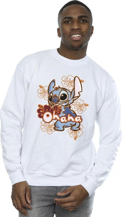 Produktbild Disney Lilo And Stitch Ohana Orange Hibiscus Sweatshirt (L)