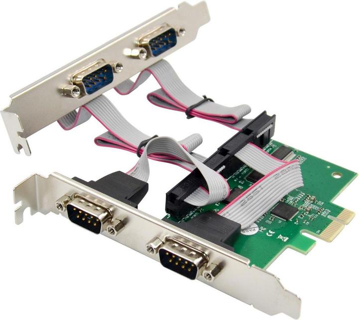 MicroConnect PCI-E AX99100 4S DB9 RS232