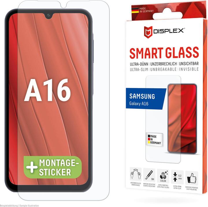 Immagine prodotto Displex Smart Glass, Displayschutzfolie (1 Pezzo/i, Samsung Galaxy A16)