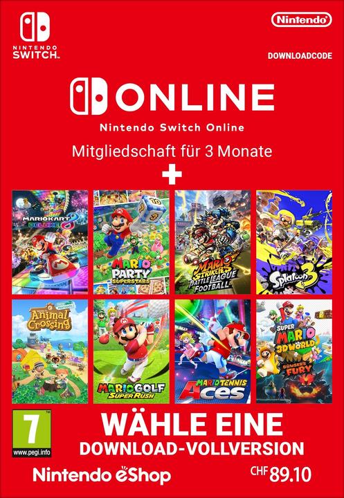 Actual product image Nintendo Full Game Multi-software + NSO 90 days Digital Code (Switch)