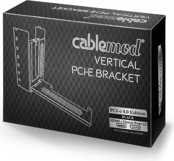 Actual product image CableMod Vertical PCI-e Bracket PCI-e 4.0 Edition, HDMI + DisplayPort