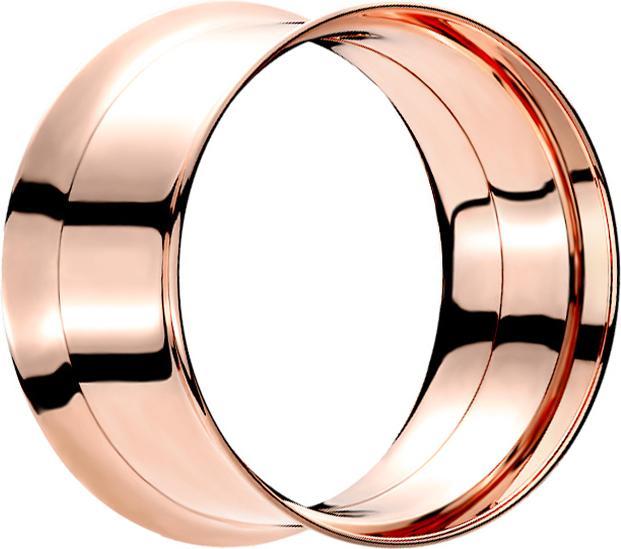 Image du produit Star Piercing Flared tunnel rose gold avec vis de filetage (Acier chirurgical 316L)