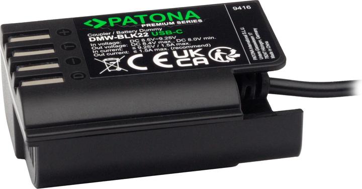 Actual product image Patona USB-C input battery adapter BLK-22 (Rechargeable battery)