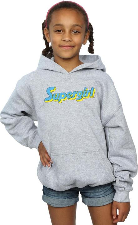 Image du produit - Sweat à capuche SUPERGIRL TEXT LOGO - Fille (140, 146)