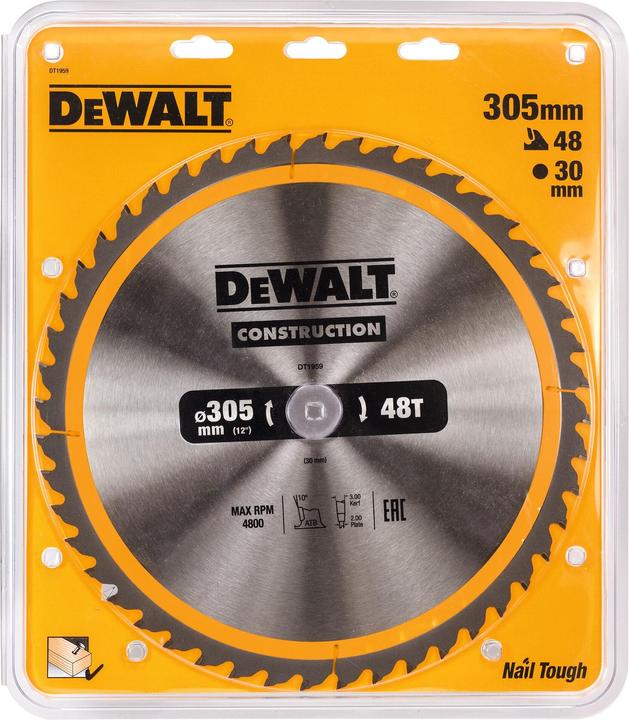 Produktbild DeWalt Kreissaegeblatt Stat. 305/30mm 48WZ