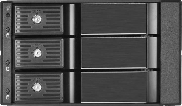 Immagine prodotto Silverstone SST-FS303-12G - Backplane mobile per rack a 3 baie in alluminio senza vassoio hot swap con ventola (3.5")