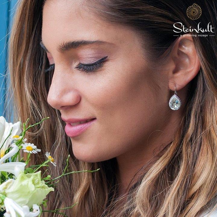 Image du produit Steinkult Boucles d'oreilles avec cristaux taillés "June (Cristallin)