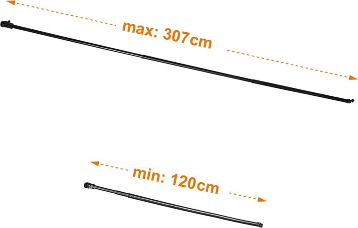 Produktbild Walimex Teleskop Hintergrundstange (3 cm, 307 cm)