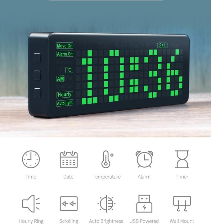 Actual product image WaveShare Electronic Clock for Raspberry Pi Pico