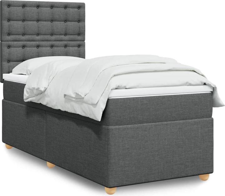 Produktbild VidaXL Bo x springbett mit Matratze 90 x 190 cm Stoff (90 x 190 cm, 90 x 190 cm)