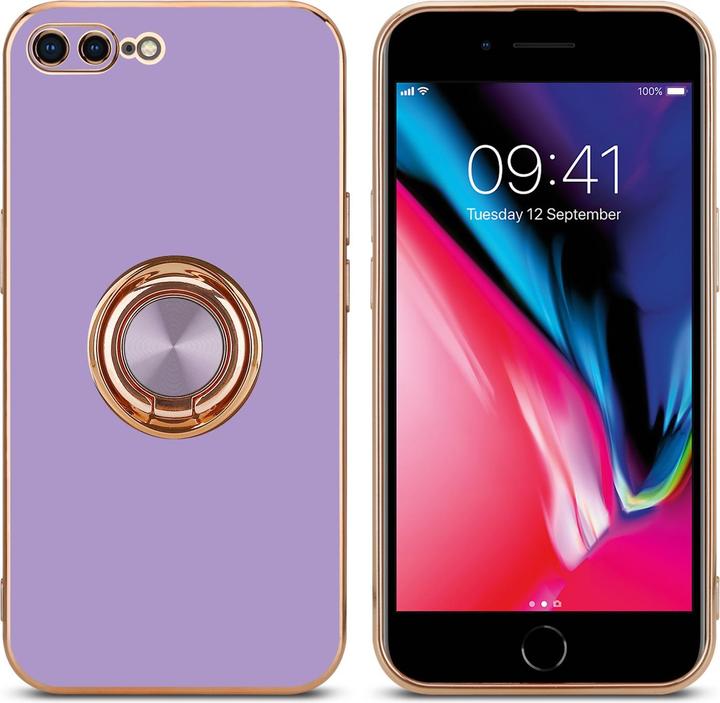 Produktbild Cadorabo Hülle für Apple iPhone 7 PLUS / 7S PLUS / 8 PLUS im TPU mit Kameraschutz und Ring LM089 Style (Apple iPhone 7 Plus, Apple iPhone 7s Plus)