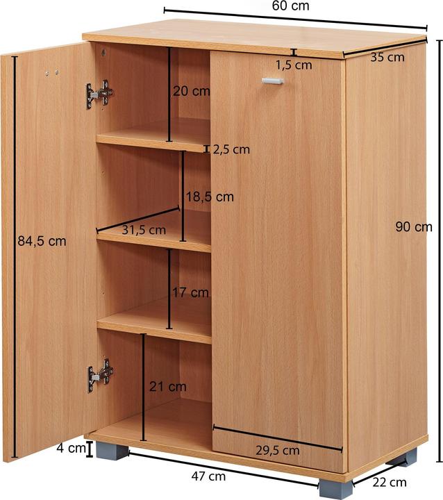 Image du produit FineBuy Emily (60 x 35 x 90 cm)