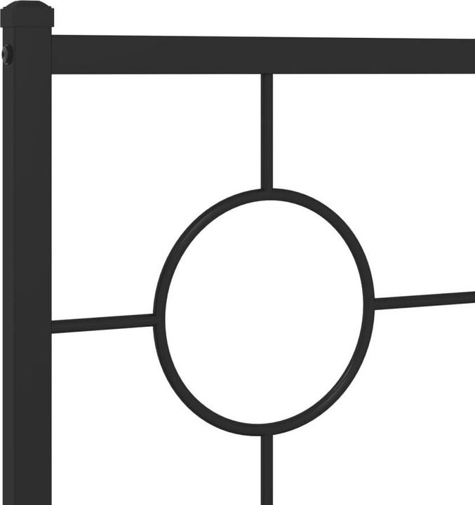Produktbild VidaXL Kopfteil Bett Bettkopfteil Betthaupt Bettrückwand Metall Schwarz 75cm