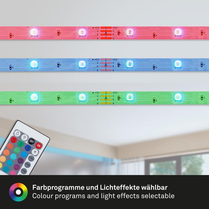 Produktbild Briloner RGB-LED Flexband, 280xRGB-LED/0,11W, IP44 aussen, 10m (1000 cm, Indoor)